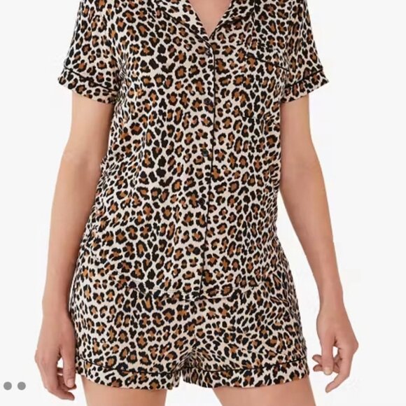 kate spade Other - NWT! Kate Spade Black/Brown/Tan Leopard Print Pajama Shorts